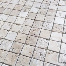 Resim Rustik Light Traverten Mozaik - Outlet - (5x5) 