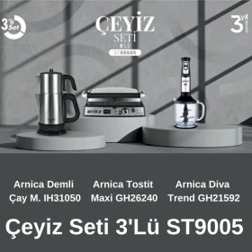 Resim Arnica ST90005 Inox 3 Lü Çeyiz Seti 