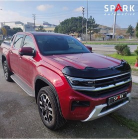 Resim Volkswagen Amarok 2023- Yılı Ve Sonrası Uyumlu Yarasa Kaput Rüzgarlığı Siyah 