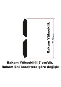 Resim Stencil Rakam Boyama Şablonu X068-sayı Rakam Yüksekliği 7 Cm 