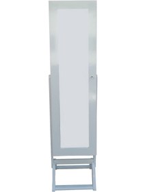 Resim Ankara Mobilya Ayna 12410 Takı dolap boy Dikdörtgen Ahşap Kayın MDF Beyaz Lake Ayna El Yapım 