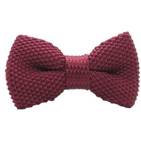 Resim Bordo Çocuk Örgü Papyon Bordo 