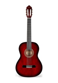 Resim Valencia Vc104trds Klasik Gitar 4/4 Kırmızı Sunburst Sap Çelikli - Canlı Renk - Başlangıç 