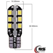 Resim T10 Led Canbus W5W 24 Smd Plaka Aydınlatma. İç Aydınlatma 