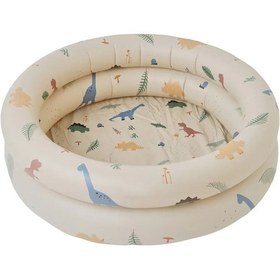 Resim Tcherchi 87 CM Bebek Şişme Yüzme Havuzu Aksesuarları Açık Çocuk Havuzu Bej Desenli Bej 