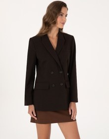 Resim Pierre Cardin Kadın Koyu Kahverengi Ceket 50318351-vr084 Koyu Kahverengi 