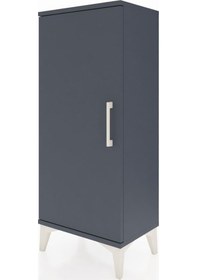 Resim Arges Komodin Tek Kapaklı 44x30x106 Antrasit-antrasit Antrasit 