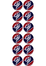 Resim Ghia Plaka Damla Etiket Pulu 12'Li - Plaka Pul Sticker (527699194) 