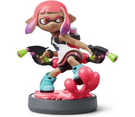 Resim Nintendo Switch Nintendo Amiibo Neon Pembe Inkling Girl Figür Detaylı Tasarım Oyun Aksesuarı 