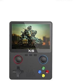 Resim X6 4000+ Klasik Oyunlu 3.5" IPS Ekran Kablosuz Atari Retro Oyun Konsolu Siyah 
