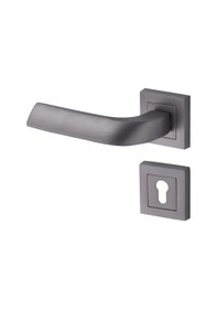 Resim Massimo Kapı Kolu Naturel Titanyum Kare Rozetli Yale Sol 