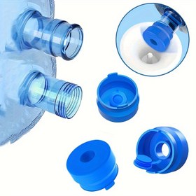 Resim 7.57/11.36/15.14/18.93 L Su Bidonları için Yeniden Kullanılabilir Gıda Sınıfı Silikon Yedek Kapaklar - 55mm Geniş Ağız, Kaymaz Konveks Yuva, Kalınlaştırılmış Tıpalar, Yardımcı Çekme Etiketleri 