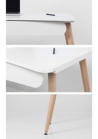 Resim Flora Logo 120 Beyaz / Çalışma Masası / Bilgisayar Masası / Ders Çalışma Masası / Öğrenci Masası Beyaz 