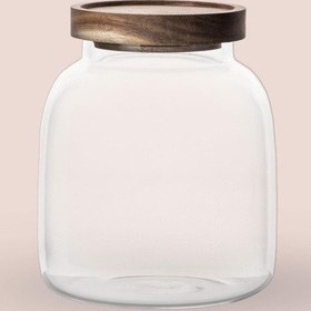 Resim The Mia Ahşap Kapaklı Cam Kavanoz 13x15 Cm Cam0504 Çok Renkli 