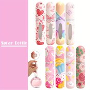 Resim 1 Adet Pembe Kalp Kelebek Serisi 0.17oz Doldurulabilir Taşınabilir Seyahat Mini Atomizer - Parfüm Spreyi için Kozmetik Pompa Dağıtıcı, Kokusuz Plastik Taban Doldurulabilir Yüksek Kaliteli Boş Şişe, Makyaj ve Seyahat için Vazgeçilmez, Seyahat Parfüm Şişesi|Eğlenceli Tasarım|Kalp Motifli Tasarım 