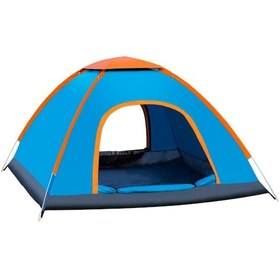 Resim Açık Kamp Plajı Yağmur Geçidi Güneş Geçirmez Otomatik Hızlı Kurulum Tek İnsanlar İçin Çadır Mavi , Boyut:bekar İnsanlar İçin Mavi 