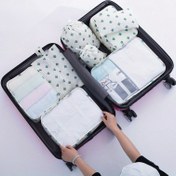 Resim 7 Parça Seyahat Düzenleyici Set, Büyük Kapasiteli Taşınabilir Bagaj Sıralama Çantaları, Polyester Kıyafet Saklama Torbaları 