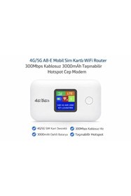 Resim FIRSAT YOLU 4G/5G Cep Modem Sim Kartlı 300Mbps Kablosuz 3000mAh 