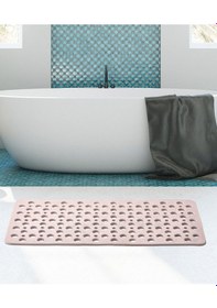 Resim Mainshop 2 Adet Kaydırmaz Duşakabin Banyo Ve Duş Paspası 33 X 66 Cm M-141 Pembe 