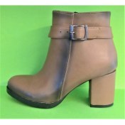 Resim Bags Shoes White Angel 1964-11 Kadın Topuklu Klasik Koyu Vizon Bot 