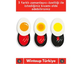 Resim Özel Yüksek Kaliteli Yanmaz Erimez 3 Farklı Zamanlayıcılı Yumurta Pişirme Derecesi Aparatı Egg Timer 