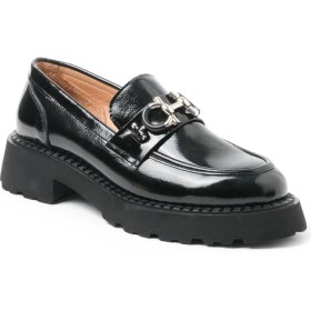 Resim Kadın Oxford/ayakkabı MAR-23K-200-20782 John May Siyah Rugan -53 