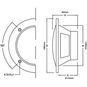 Resim Labarka Slim Marin Hoparlör 16,5cm Beyaz - 60 Watt 