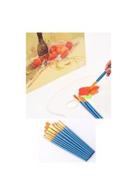 Resim Hannah Sulu Akrilik Yağlı Boya Kullanımı için Resim Fırçası 10'lu Mavi 