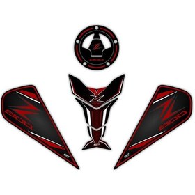 Resim Gp Kompozit Kawasaki Z 800 2013-2018 Uyumlu Tank Pad Kırmızı 