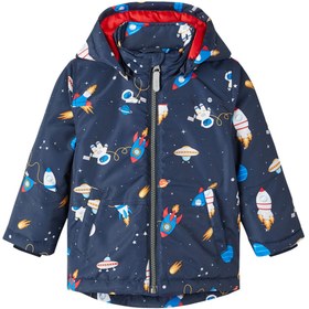 Resim name it Lacivert Bebek Desenli Mont Nmmmax Jacket Space 