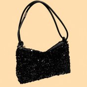 Resim Unisex Çapraz Vücut Çantası - Tek Askılı, Omuz veya El Çantasına Dönüşen, Fermuarlı Kapanış, Kadın ve Erkekler için Günlük & Gece Çantası, Kore Modası, Payet Detaylı, Minimalist Tasarım, Polyester Astarlı, Şık Alışveriş Çantası 