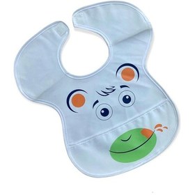 Resim Sevi Bebe Desenli Cepli Mama Önlüğü 0223 Krem 