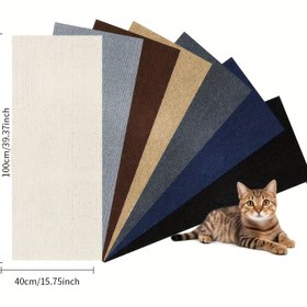 Resim 40x100cm Kesilebilir ve Şekillendirilebilir Kendinden Yapışkanlı Kedi Tırmalama Levhası, DIY Yapıştırılabilir Halı Koruyucu, Mobilya ve Kanepe Kedi Tırmalama Önleyici 