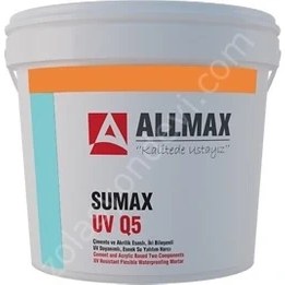 Resim Allmax Sumax Q5 Tam Elastik Su Yalıtım Malzemesi Likit 5 kg 