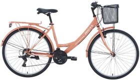 Resim Bisan Lotus Şehir Bisikleti 34 Cm V 24 Jant 21 Vites Mercan Beyaz 