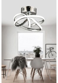Resim Vino Riserva Model Krom Kaplama Metal Salon Mutfak Oturma Yatak Odası Modern Led Plafonyer Avize Krom 