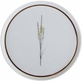 Resim Porland Botanical Serisi 21cm Düz Tabak Desen2 beyaz 