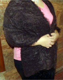 Resim Mandaş Style El Dokuma Angora Bayan Şalı-Siyah 