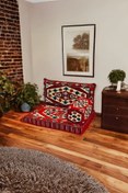 Resim mdhomecarpet Şark Köşesi Minder Takımı | Yer , Sırt Minderi, Etnik Desen, Salon ve Ev İçin 3 Parça Süngerli 