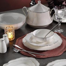 Resim Aryıldız Bone Platin 85 Parça 12 Kişilik Yemek Takımı Platin 