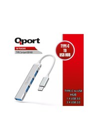 Resim Qport Q-tuc05 4 Port Type-c To Usb3.0 Metal Usb Çoklayıcı-192239 