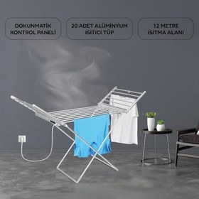 Resim King K6501 QuickDry Elektrikli Çamaşır Kurutmalık | 230W Katlanabilir 12 Metre Kurutma Alanı 