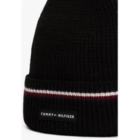 Resim Tommy Hilfiger Erkek Siyah Bere Standart Beden Kış Sezonu İçin Şık Tasarım 