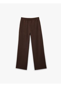 Resim Koton Modal Karışımlı Basic Geniş Paça Eşofman Altı Kahverengi 6wkg40135ak Kahve 