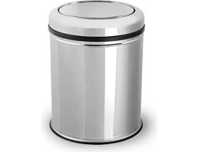 Resim Pratik 5 Lt Paslanmaz Çöp Kovası, Banyo, Tuvalet, Balkon ve Teras Için 