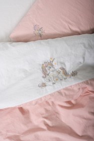 Resim Cotton Box Cuddly Nakışlı Bebek Nevresim Takımı Bonic Beyaz 