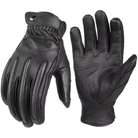 Resim Yaleker "deri Motosiklet Eldiveni - Dokunmatik Ekran Uyumlu, Havalandırmalı, Kaymaz Tabanlı" 