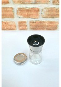 Resim Seramik Öğütücülü Cam Hazneli Karabiber -tuz -baharat Değirmeni 