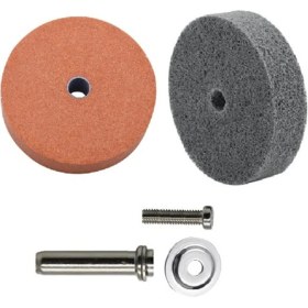 Resim Matkap Adaptörlü Bileme Temizleme Parlatma Polisaj Disk Seti Skoc Değirmen Taşı Adaptör 3 Lü Set 