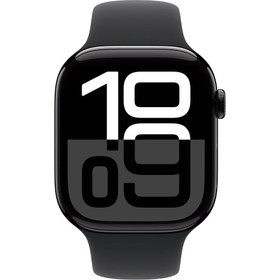 Resim Apple Watch Series 10 GPS 46mm Simsiyah Alüminyum Kasa ve Siyah Spor Kordon Akıllı Saat Teşhir (Açıklamayı Okuyunuz) 